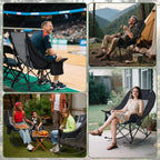 Premium Folding Rocking Camp Chair with Cooler