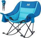 Premium Folding Rocking Camp Chair with Cooler