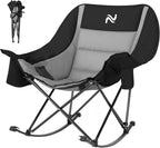 Premium Folding Rocking Camp Chair with Cooler